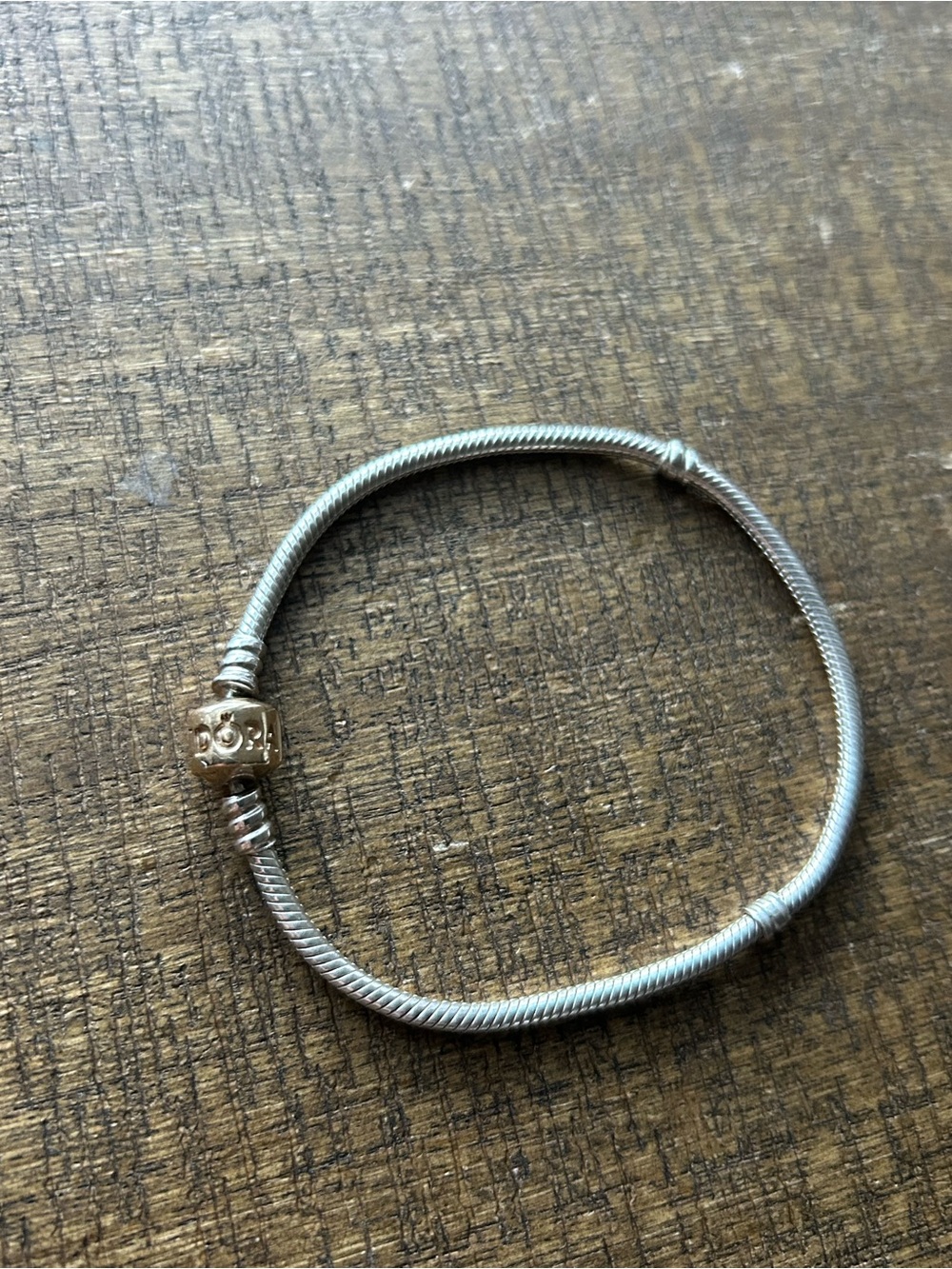 Pandora sterling and 14k gold bracelet